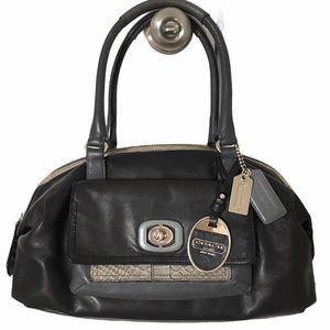 Coach Erin Pinnacle Handbag with Python Accents